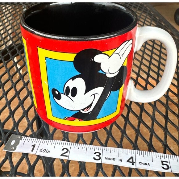 Disney's Mickey Mouse Multicolored Novelty Ceramic Mug 12 oz. 4" Tall - Picture 8 of 15